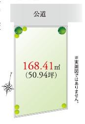 Compartment figure. Land price 37,800,000 yen, Is a land area 168.41 sq m net land 50 square meters. 