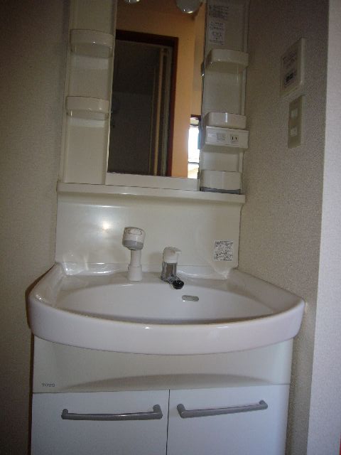 Washroom. Shampoo is Dresser. 