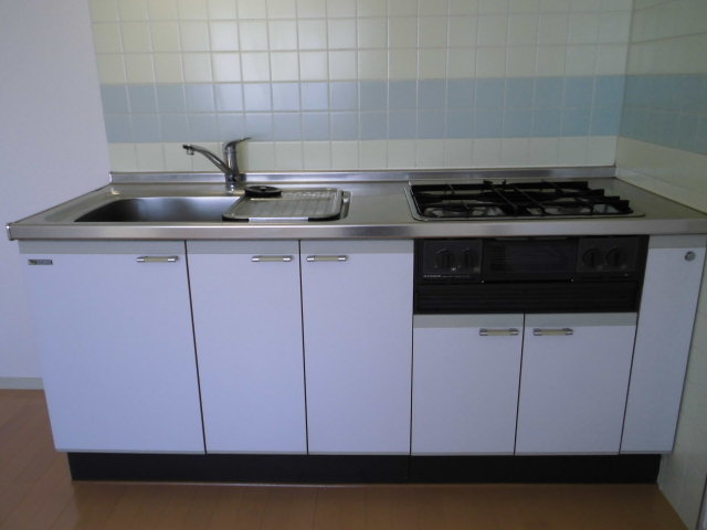 Kitchen. System kitchen with grill. 