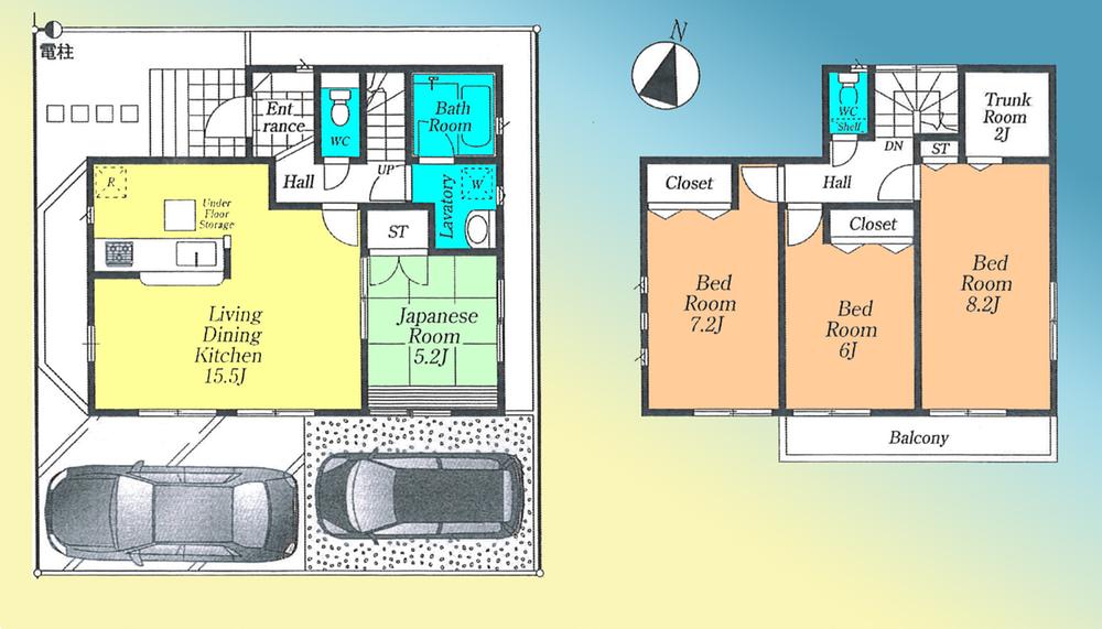 Floor plan. 27,800,000 yen, 4LDK, Land area 100.07 sq m , Building area 96.79 sq m