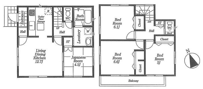 Floor plan. 26,800,000 yen, 4LDK, Land area 103.99 sq m , Building area 82.61 sq m floor plan