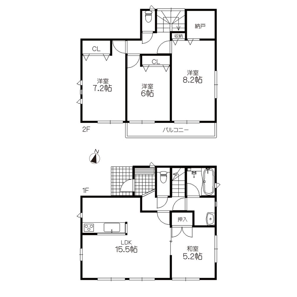 Floor plan. 27,800,000 yen, 4LDK, Land area 100.07 sq m , Building area 96.79 sq m