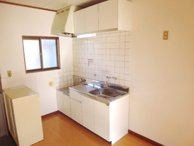 Kitchen. There is a window in the kitchen