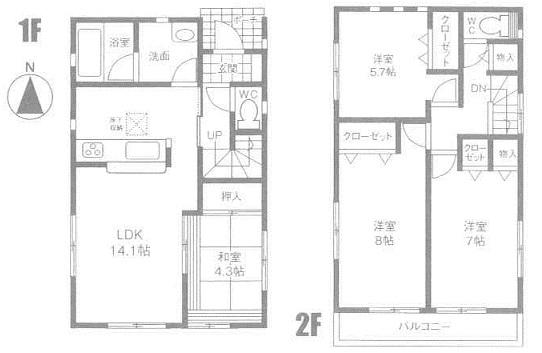 Floor plan. 29,800,000 yen, 4LDK, Land area 120.02 sq m , Building area 90.72 sq m floor plan