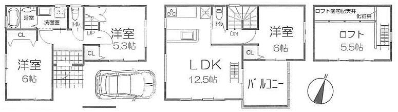 Floor plan. 26,800,000 yen, 3LDK, Land area 69 sq m , Building area 79.23 sq m floor plan