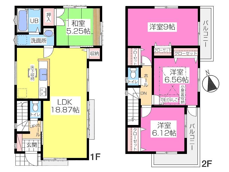 Floor plan. 45,800,000 yen, 4LDK, Land area 106.83 sq m , Building area 99.83 sq m floor plan
