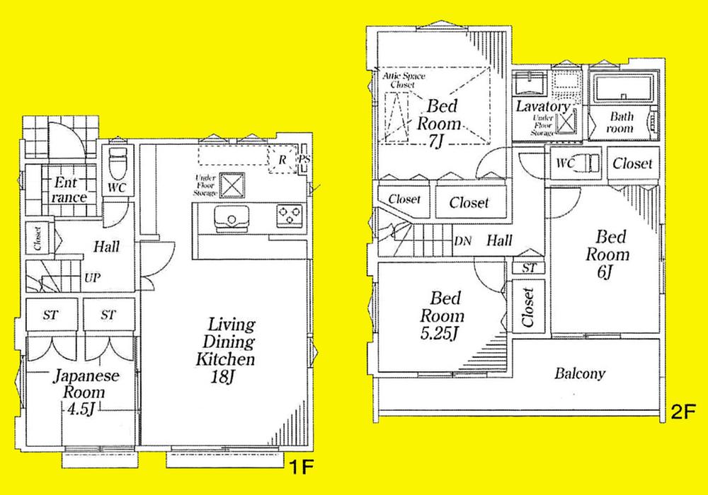 Floor plan. 33,800,000 yen, 4LDK, Land area 141.48 sq m , Building area 95.98 sq m
