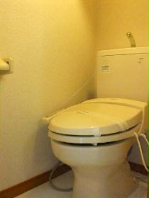 Toilet. With warm water washing toilet seat. 