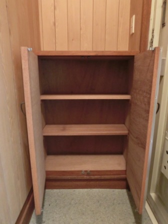 Entrance. During the cupboard open.