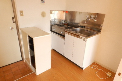 Kitchen. Gas stove 2 burners installed already! 