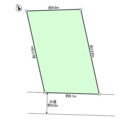 Compartment figure. Land area 131.91 sq m  Per south road, Sunny! 