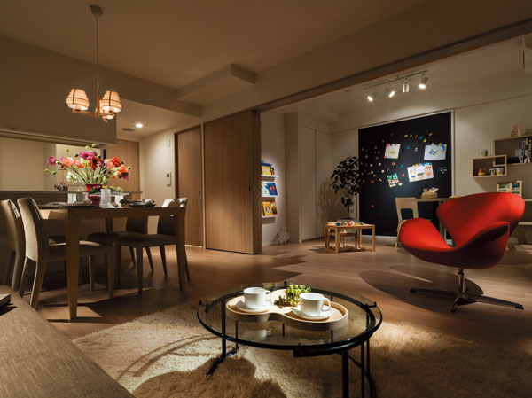 Living.  [H type ・ living ・ Dining & amp; Western-style 2]  ※ Indoor photo of the web is those obtained by photographing the model room H-type menu plan (2013 April), Option (these include paid. furniture ・ Furniture etc. are not included in the sale price.