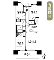 Floor: 3LDK + WIC, the occupied area: 70.98 sq m