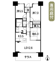 Floor: 3LDK, occupied area: 75.01 sq m