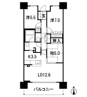 Floor: 3LDK, occupied area: 75.01 sq m