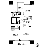 Floor: 3LDK + WIC, the area occupied: 75.3 sq m