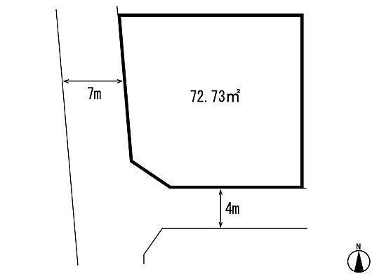 Compartment figure. Land price 17.8 million yen, Land area 72.73 sq m