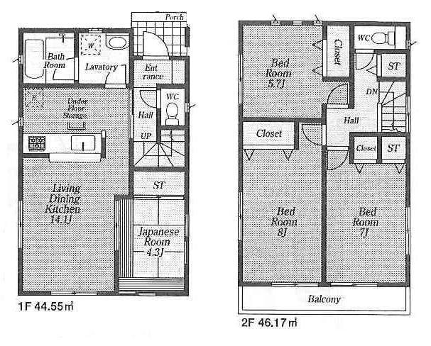 Floor plan. (7 Building), Price 29,800,000 yen, 4LDK, Land area 120.02 sq m , Building area 90.72 sq m