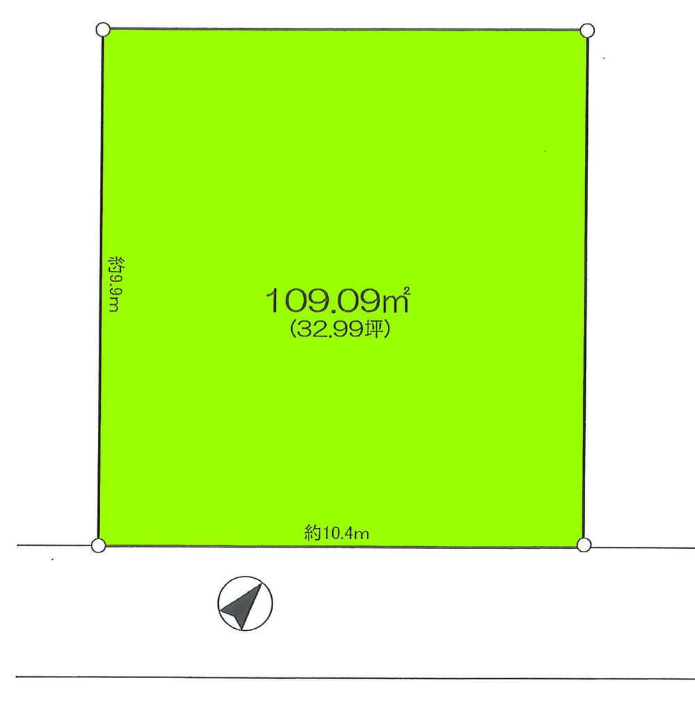 Compartment figure. Land price 9 million yen, Land area 109.39 sq m