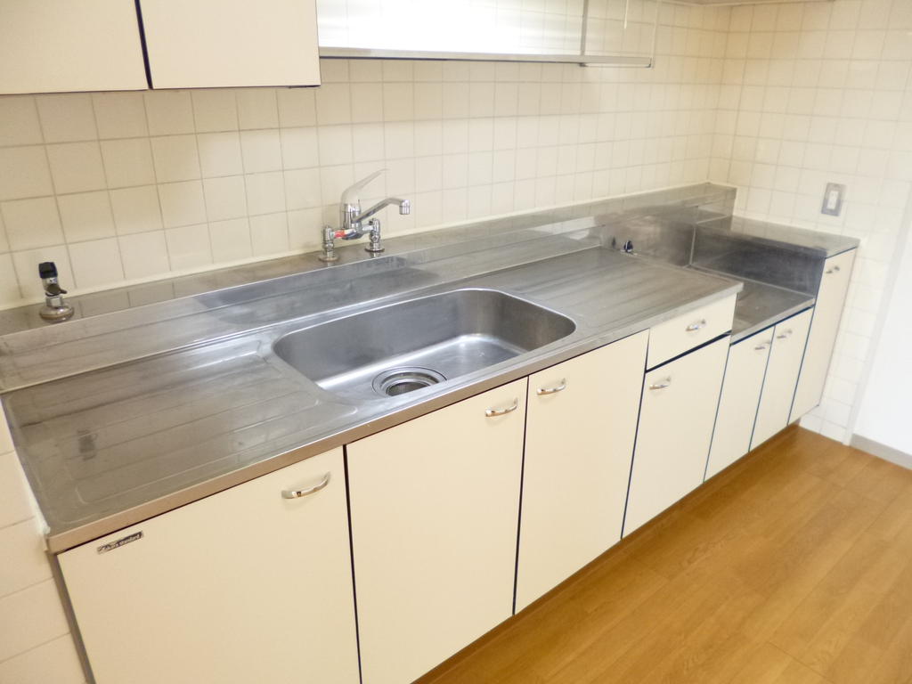 Kitchen. Dishes like the happy spacious kitchen