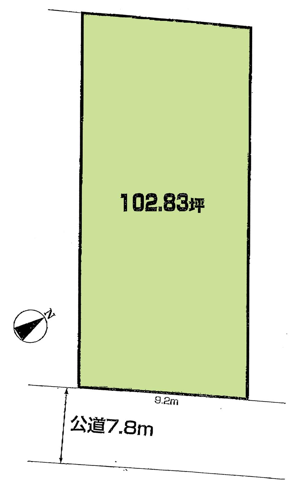 Compartment figure. Land price 52 million yen, Land area 332.59 sq m compartment view