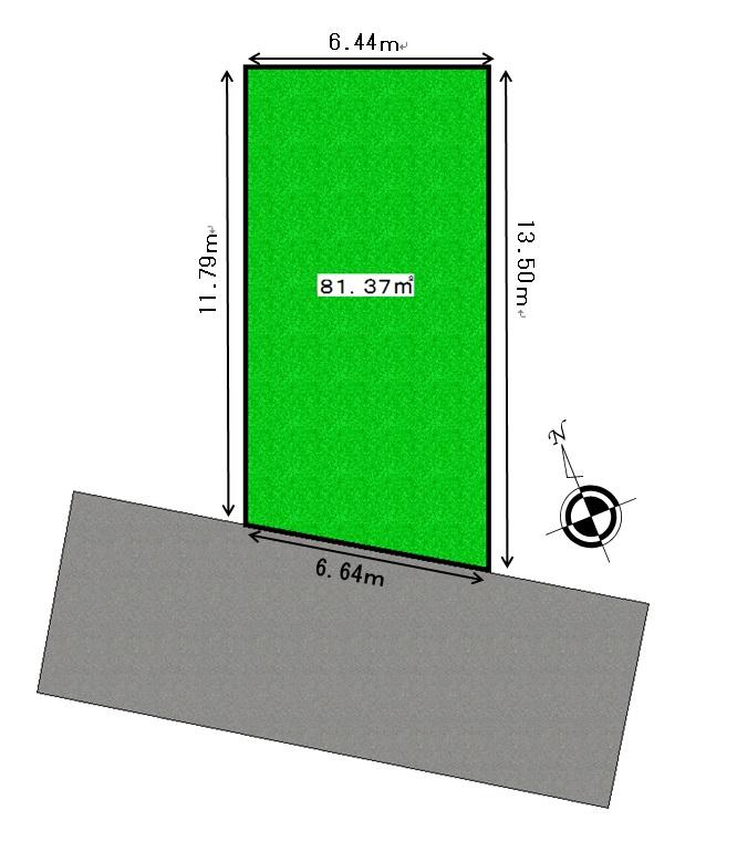 Compartment figure. Land price 9.8 million yen, Land area 81.37 sq m front road 6m