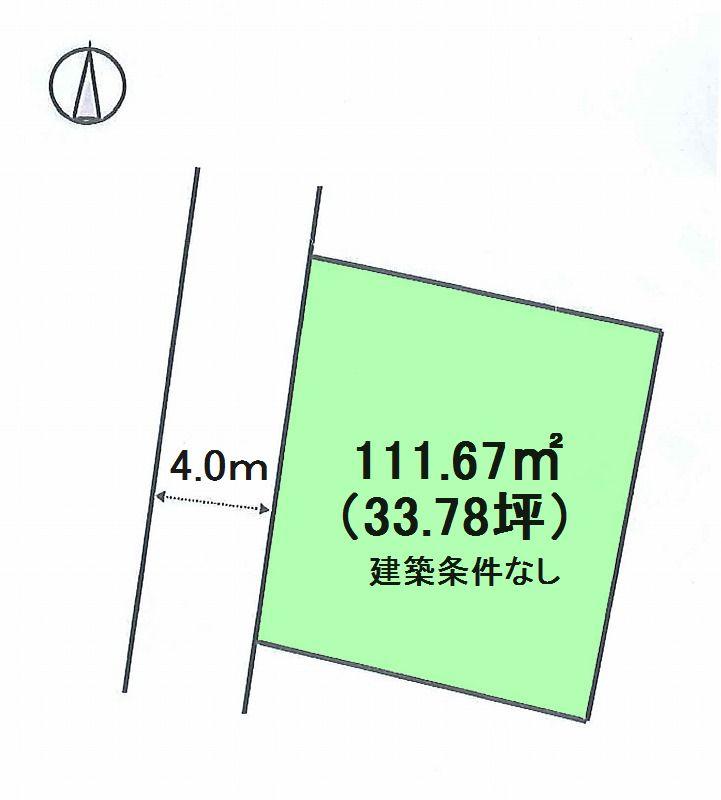 Compartment figure. Land price 10.5 million yen, Land area 111.67 sq m