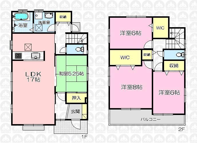 Floor plan. (8 Building), Price 28,300,000 yen, 4LDK, Land area 172.58 sq m , Building area 106.4 sq m