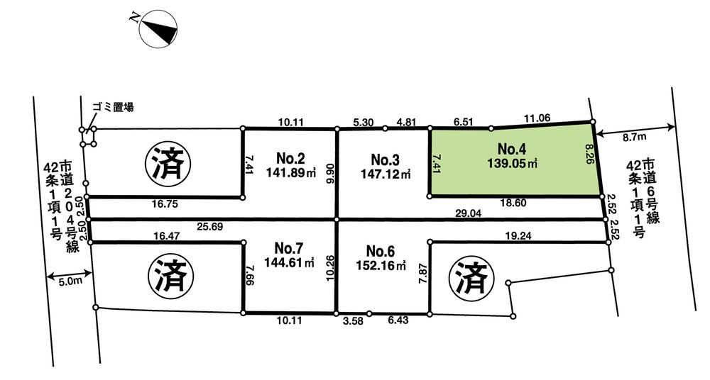 Compartment figure. Land price 22,800,000 yen, Land area 139.05 sq m
