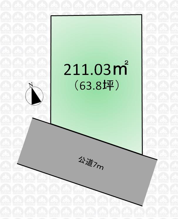 Compartment figure. Land price 24,800,000 yen, Land area 211.03 sq m