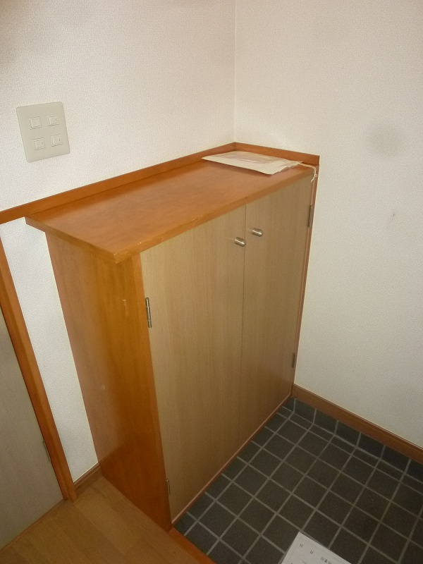 Receipt. Entrance shoe box