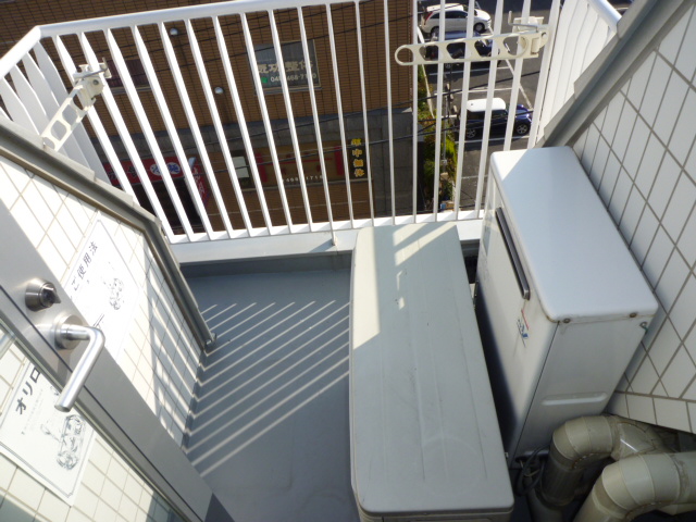 Balcony. It is a photograph of another room