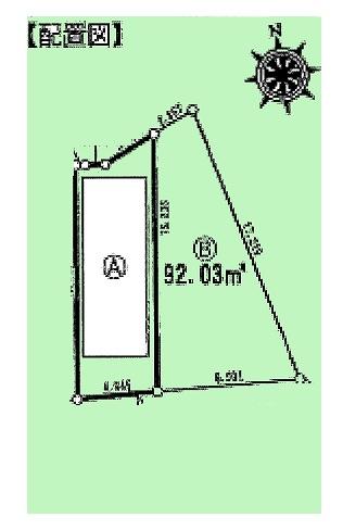 Compartment figure. Land price 29.5 million yen, Land area 92.03 sq m B compartment