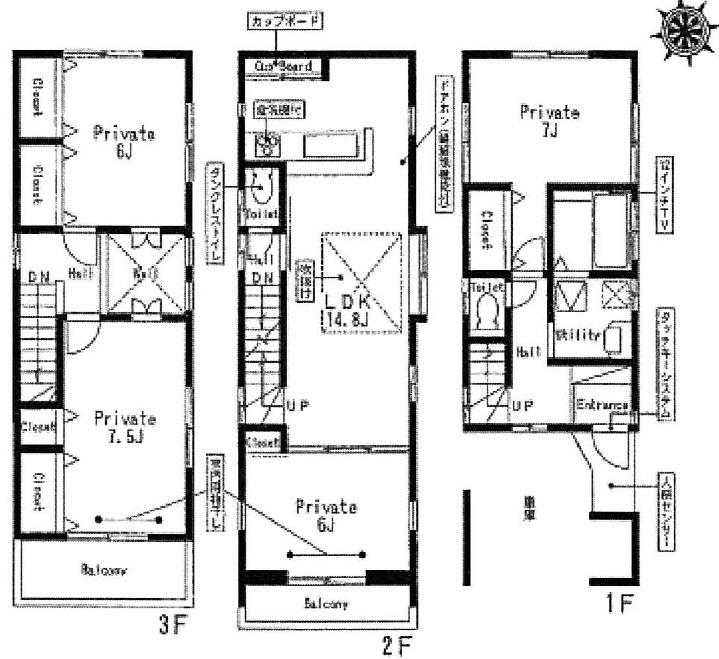 Floor plan. 39,500,000 yen, 4LDK, Land area 70 sq m , Building area 115.36 sq m