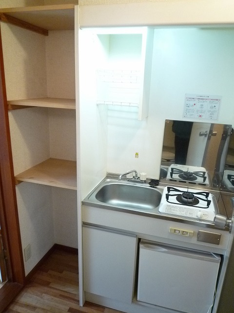 Kitchen. Because there is a shelf in the kitchen next to, It can be stored a lot!