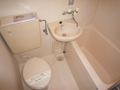 Bath. Toilet wash together!