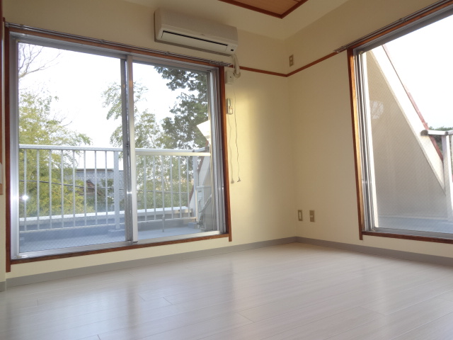 Living and room. The top floor angle room dihedral daylighting dihedral balcony