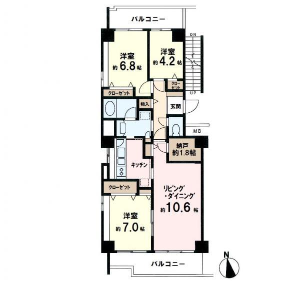 Floor plan. 3LDK+S, Price 38,800,000 yen, Occupied area 79.54 sq m , For good views of the balcony area 15.46 sq m top floor. Please look at the view from the 15th floor