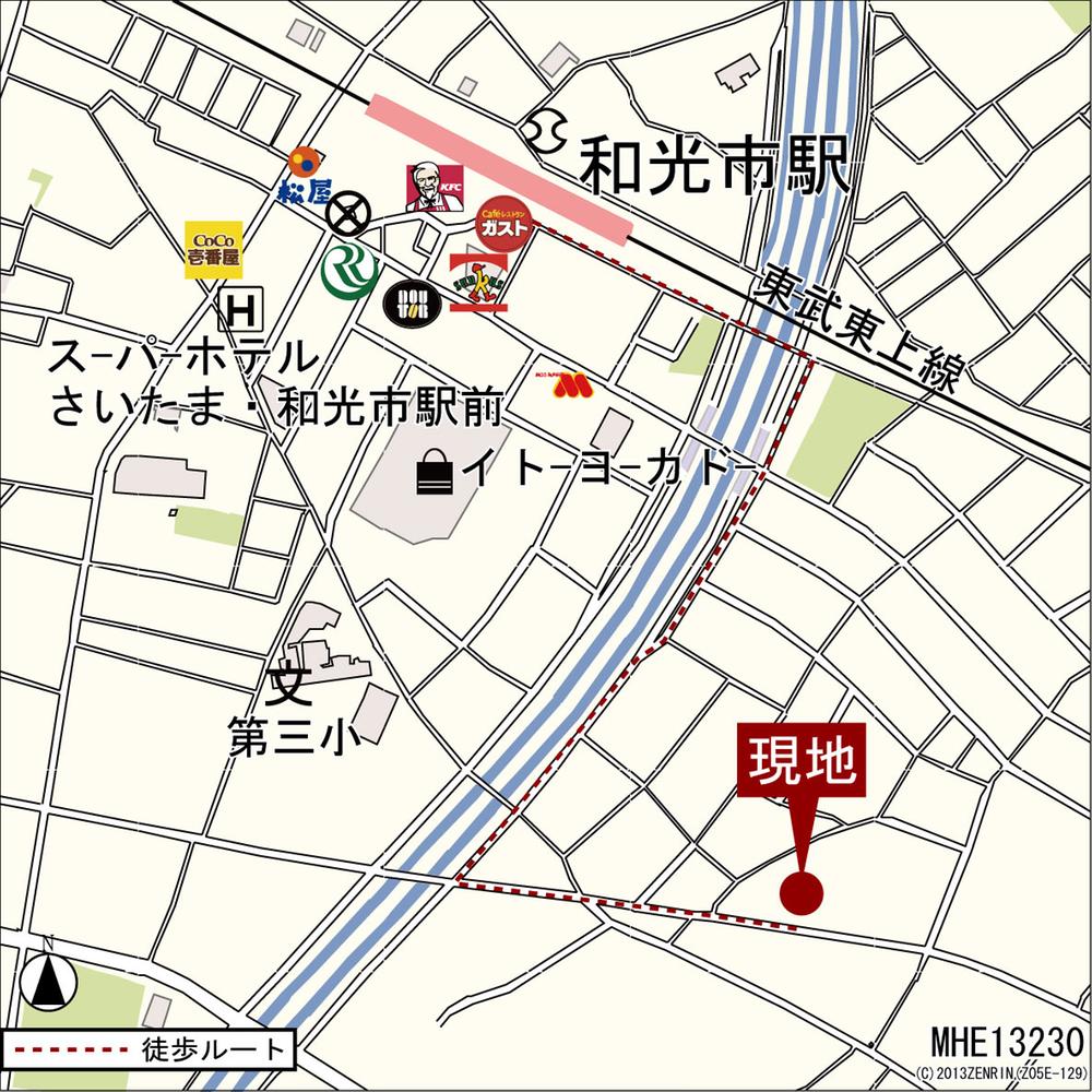 Local guide map. Floor plan