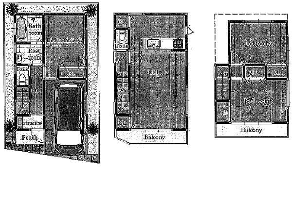Floor plan. 32,800,000 yen, 3LDK, Land area 57.55 sq m , Building area 95.21 sq m