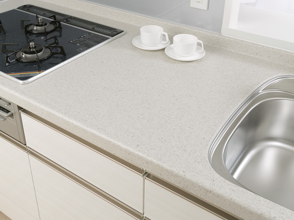 Kitchen.  [Artificial marble countertops] The counter top, beautifully, Also adopted an easy artificial marble maintenance. It will produce the upscale kitchen.  ※ All Listings amenities are the same specification