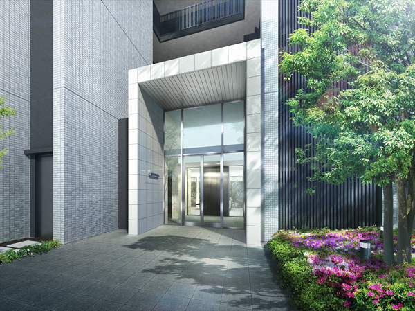 Buildings and facilities. Entrance Rendering