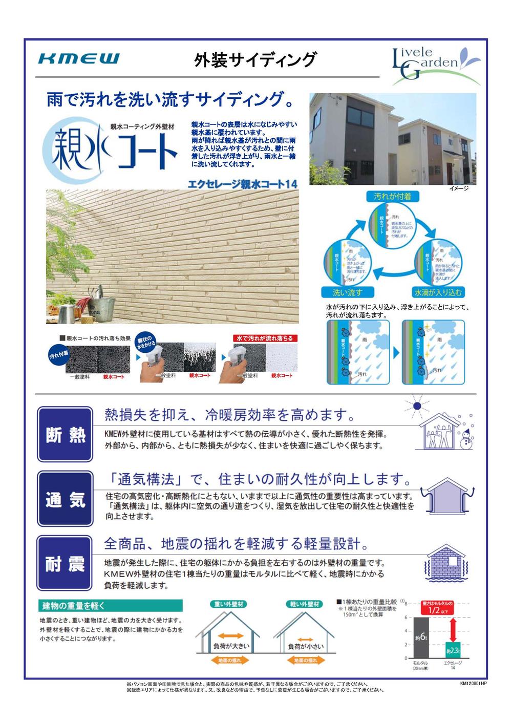 Same specifications photos (appearance). ◆ Outer wall specification