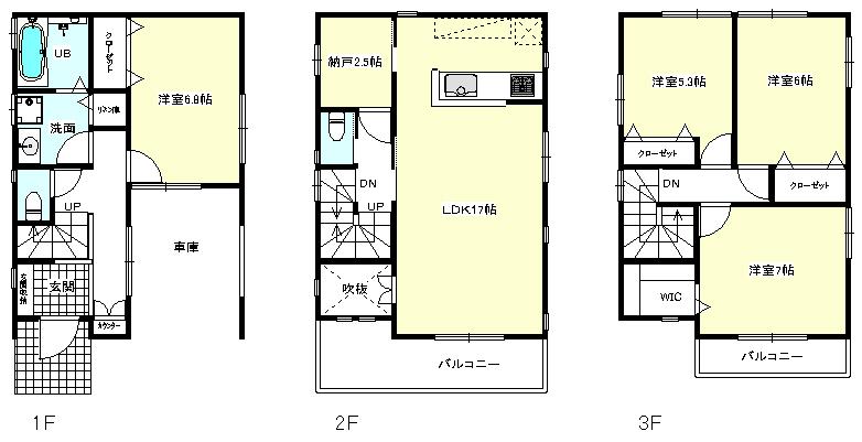 Floor plan. Local guide map