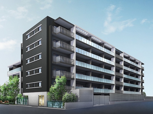 Exterior - Rendering  ※ Rendering of the web is one that caused draw based on the drawings of the planning stage, In fact a slightly different. Also, We have omitted details and equipment, etc. of shape.  ※ Trees such as the on-site is what drew the image of the location after you've grown. Also, Shades of leaves and flowers, Tree form, etc. is different from the actual is an image. It should be noted, Since the planting 栽計 images are subject to change, Please note.