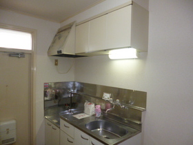 Kitchen. Two-burner gas stove can be installed