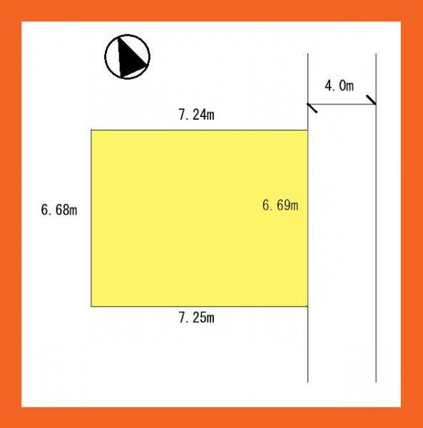 Compartment figure. Land price 14.8 million yen, Land area 48.5 sq m