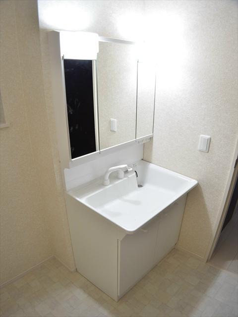 Wash basin, toilet. Very active in the busy morning