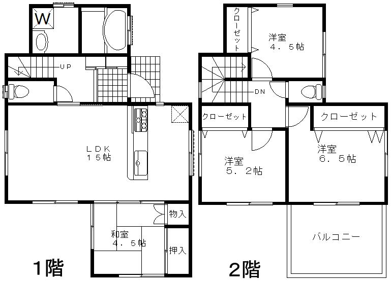Other building plan example. Building plan example (No. 2 place on the ground floor) Building Price 16.8 million yen, Building area 90 sq m