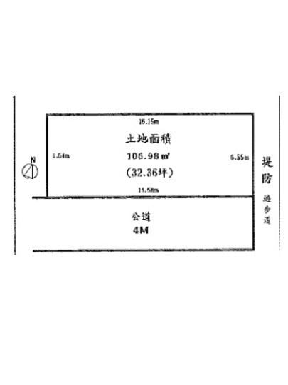 Compartment figure. Land price 12 million yen, Land area 106.98 sq m compartment view